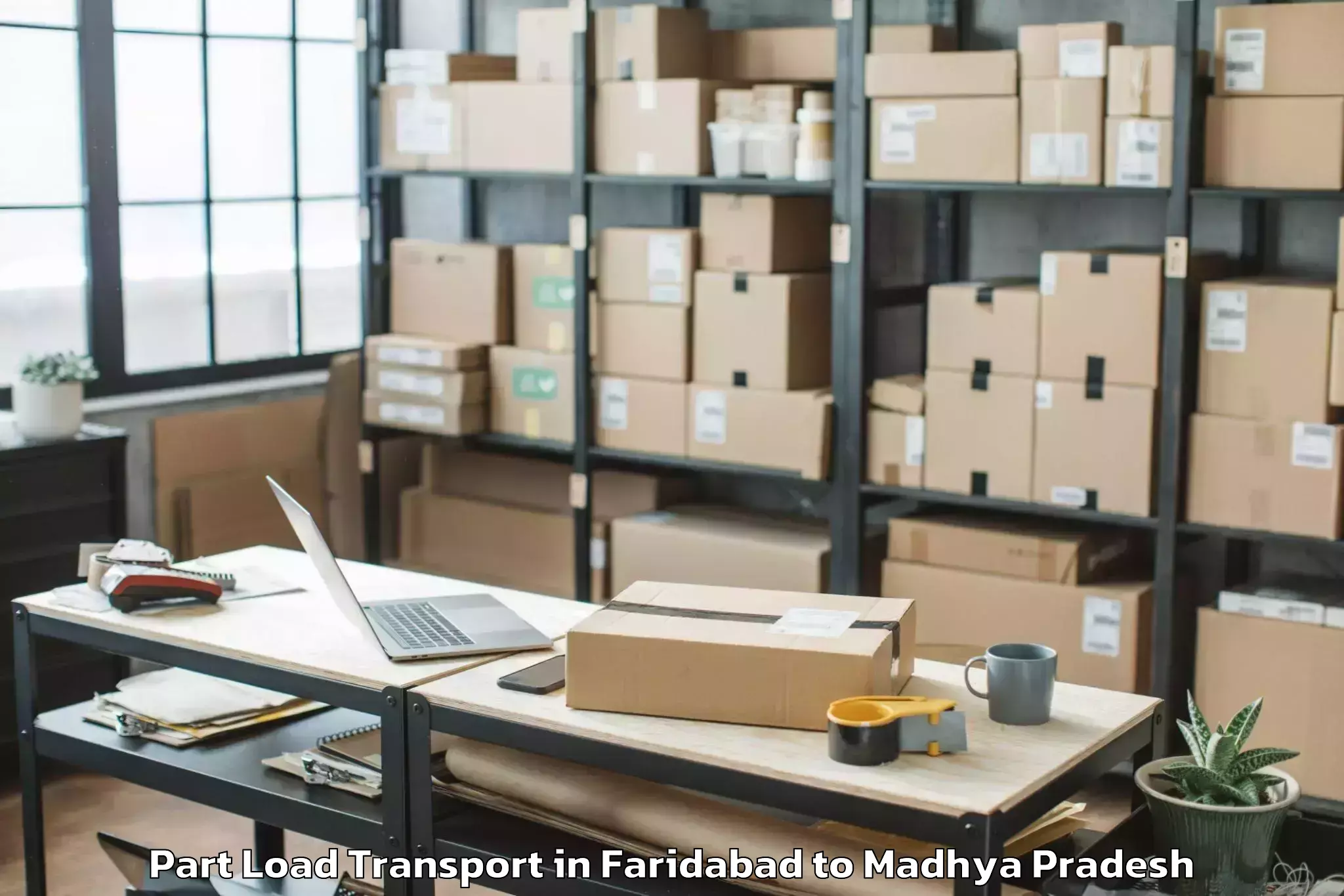 Book Faridabad to Basoda Part Load Transport Online